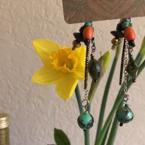 multiple colors- pierced earrings